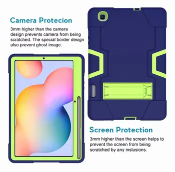 Rezistent la șocuri de Caz pentru Samsung Galaxy Tab S6 lite 10.4 Eliberarea Kickstand Copii din Silicon Dur Corp Plin Capac de Protecție SM-P610 P615