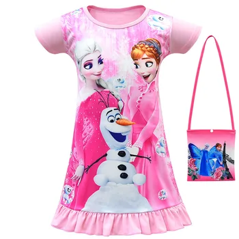 Disney frozen elsa, anna rochie Pijamale acasa original păpuși jucării figura Copii fata de Pijama, Pijamale Fete elsa fata Pijama