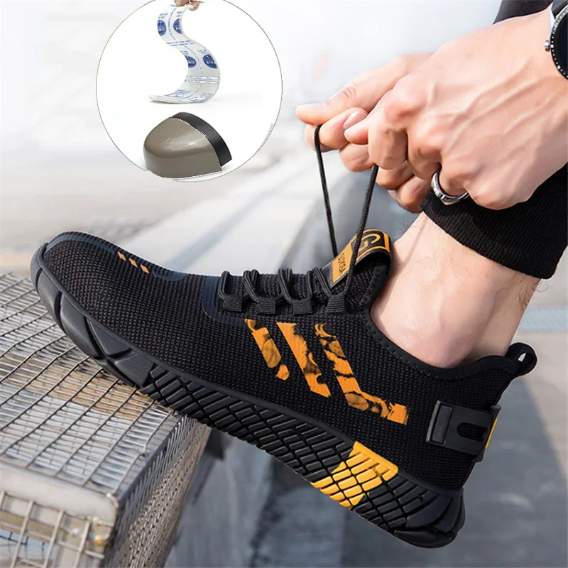Respirabil non-alunecare bărbați de protecție cu bombeu metalic toamna cizme de lucru indestructibil puncție-dovada industriale adidas - Pantofi Pentru Bărbați